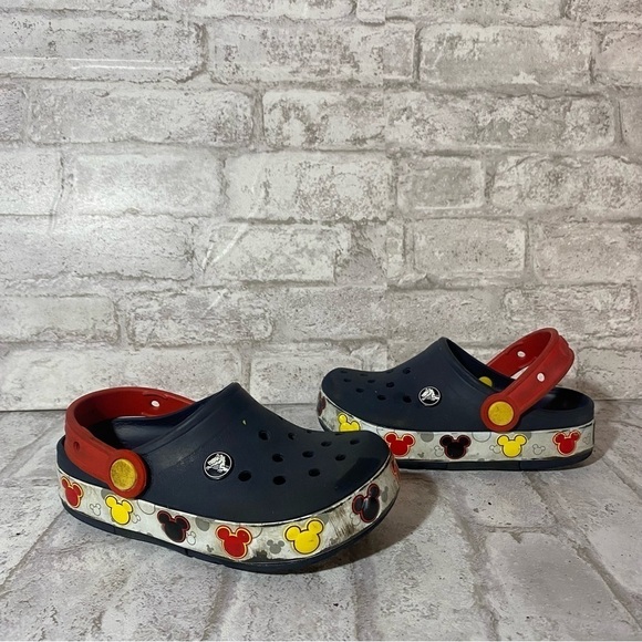 CROCS Micky Mouse Navy‎ Blue and Red Colorful Mickey Design Children’s 12 - Picture 1 of 11